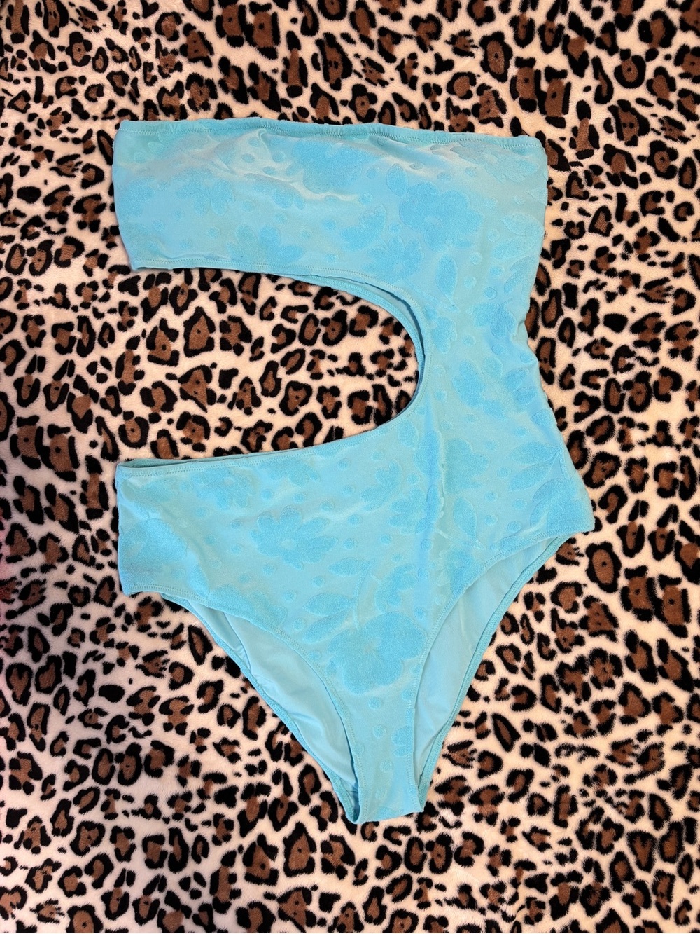 Aerie Light Blue Cutout One-Piece